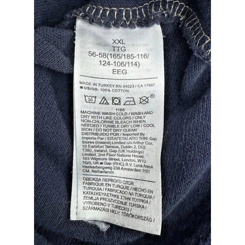Banana Republic Men's 100% Cotton Navy Blue Polo with Embroidered Logo, Size XXL